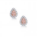 Blush Pink Argyle Pear Shape Diamond Earrings